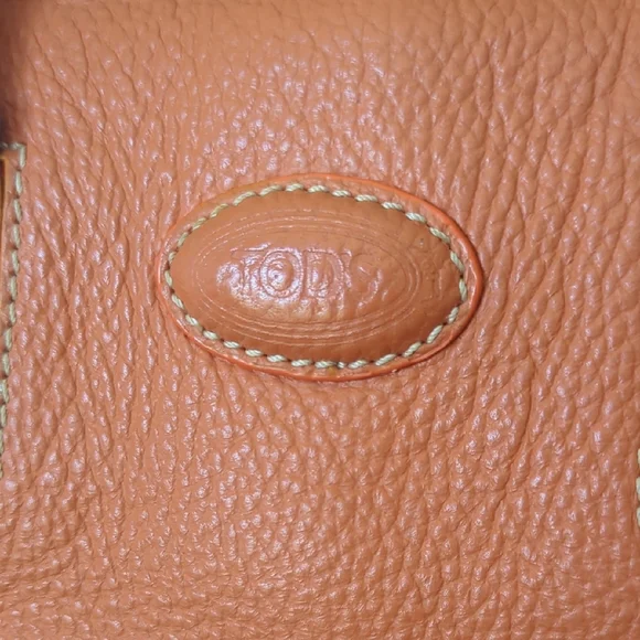 Tods Orange Leather Tote Bag - Picture 3 of 7